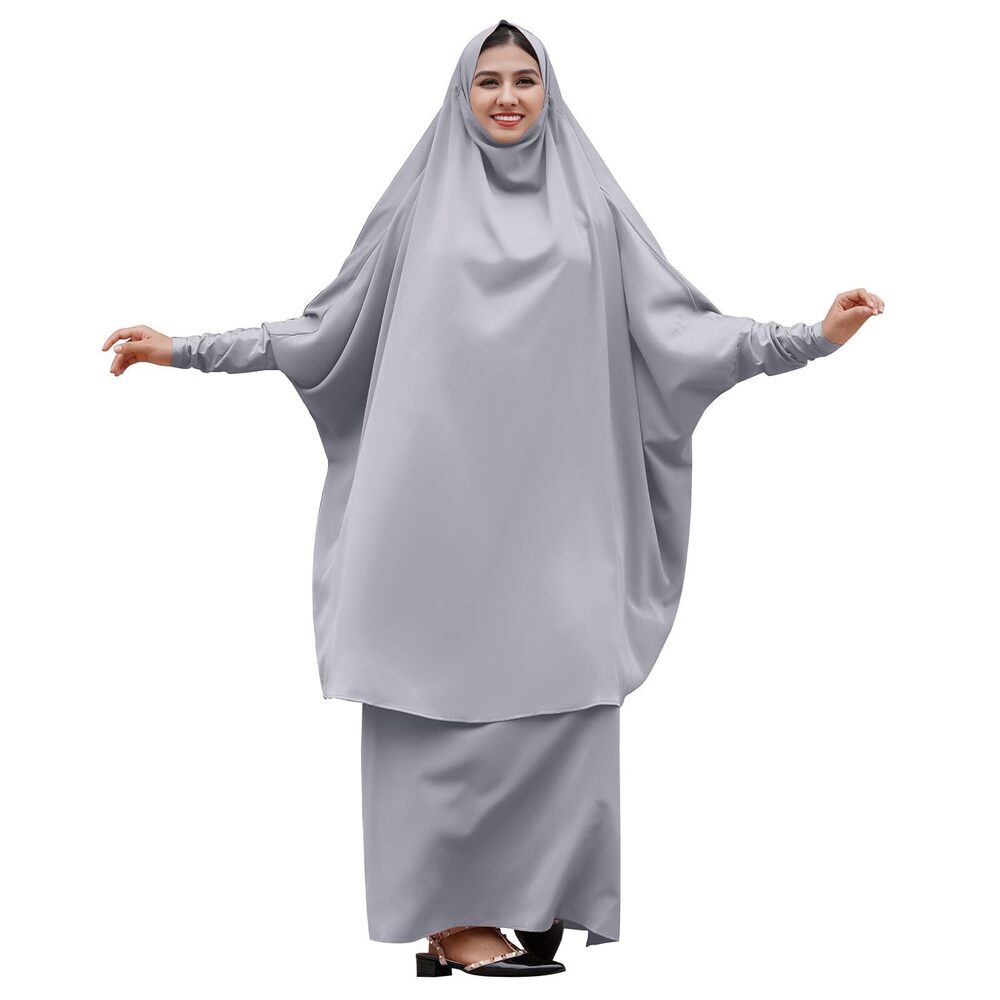 4875 Burkas For Women Muslim Hijab Dress Saudi Full Length Cover Two-piece